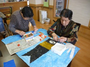 ◆鯉のぼりの貼り絵をされています(^^♪◆