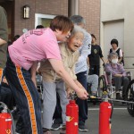 避難訓練をしました。