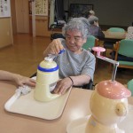 かき氷でひんやりと…　(^^♪