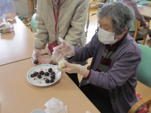 おやつ作り（おはぎ）