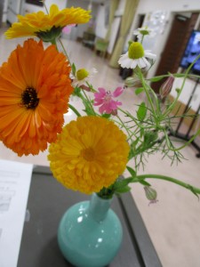 花に癒されながら