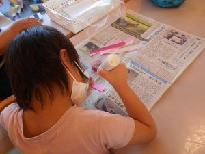 ８月壁飾り