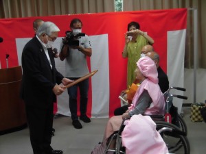 新居浜市長・議長長寿表敬訪問